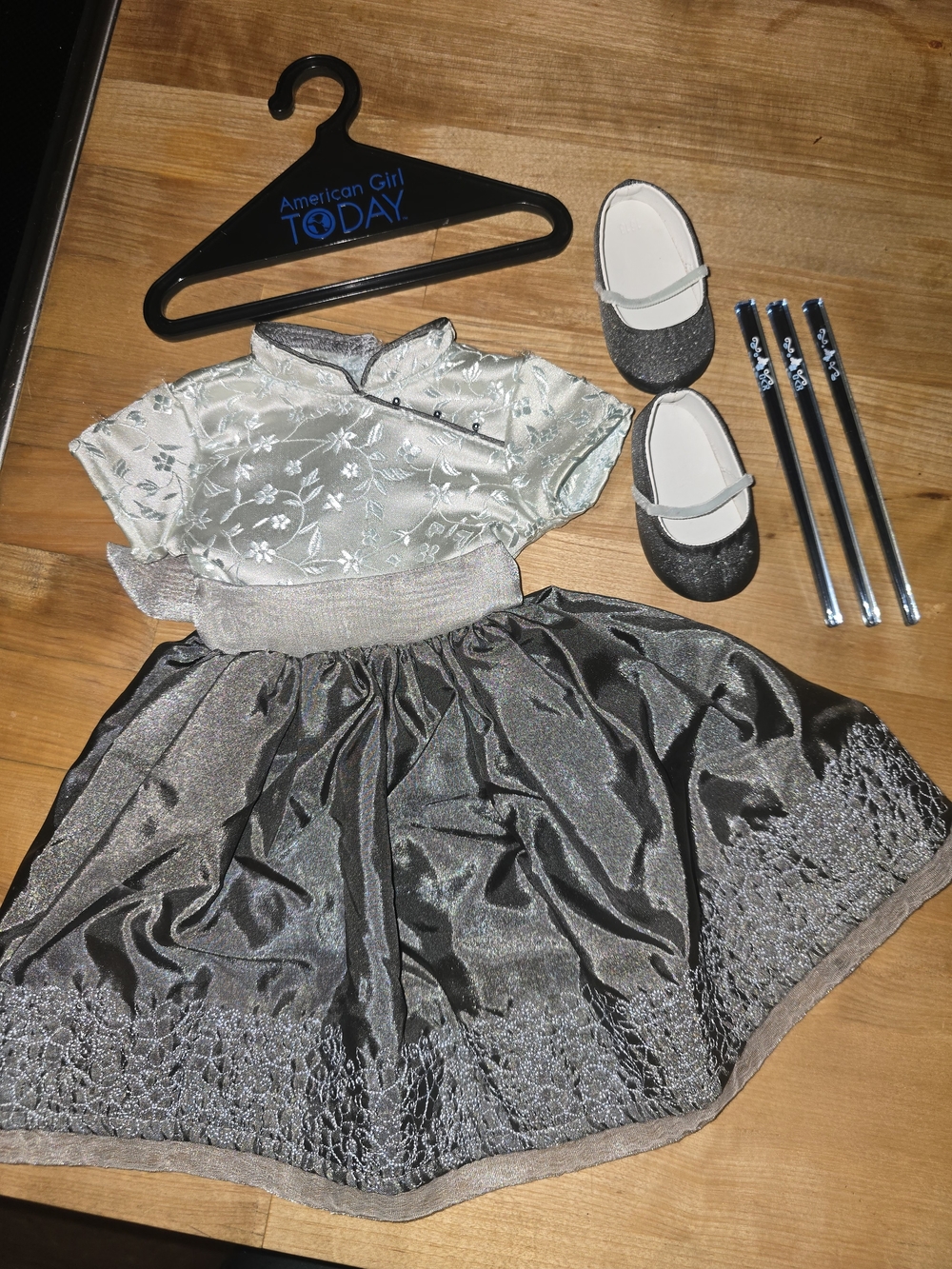 American Girl Doll Silver Belle set outfit